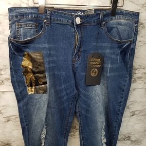 pink label denim co jeans